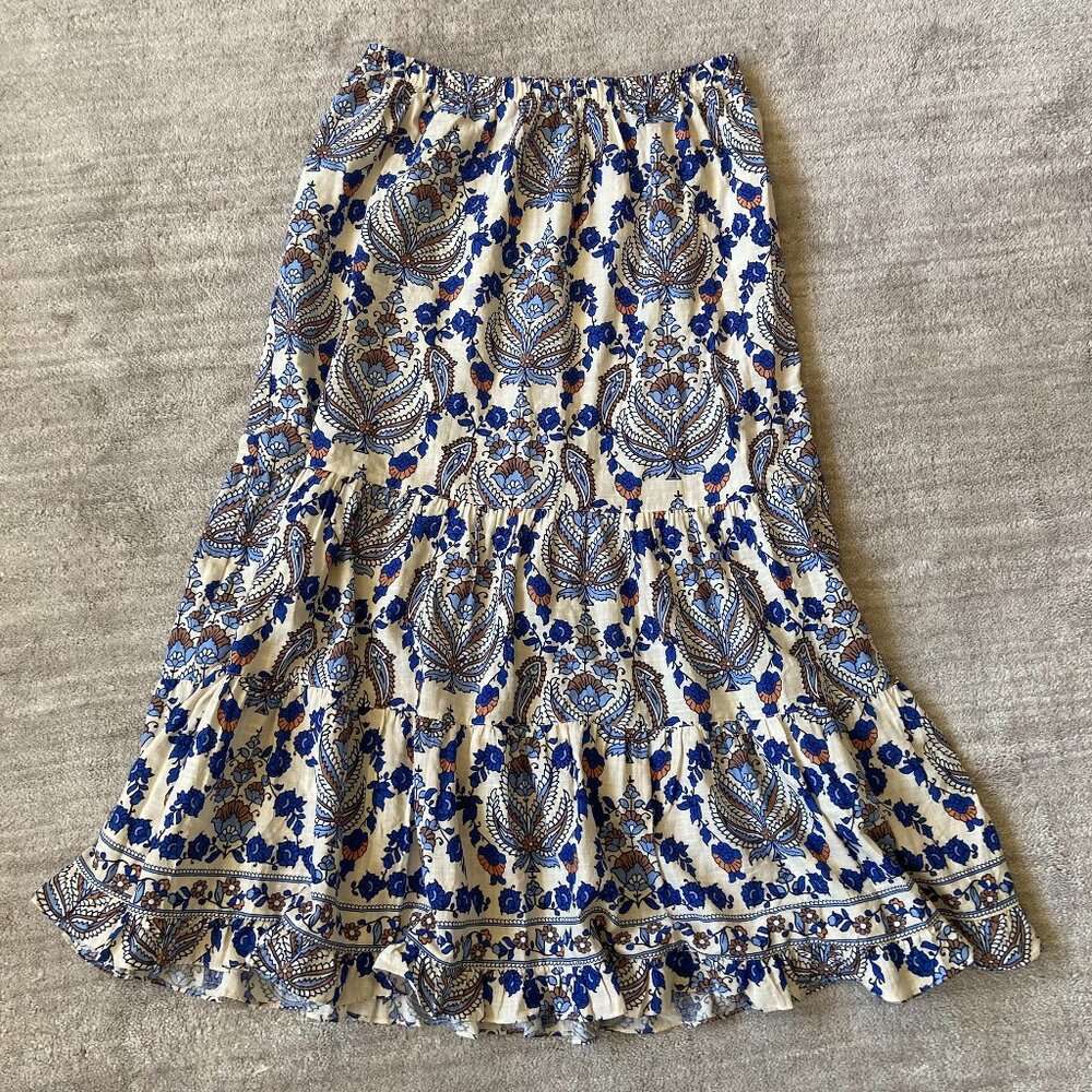Max Studio Ruffle Tiered Maxi Skirt